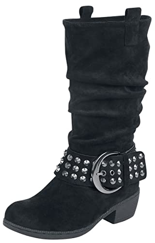 Black Premium by EMP Damen schwarze Stiefel mit Schnalle EU38 von Black Premium by EMP