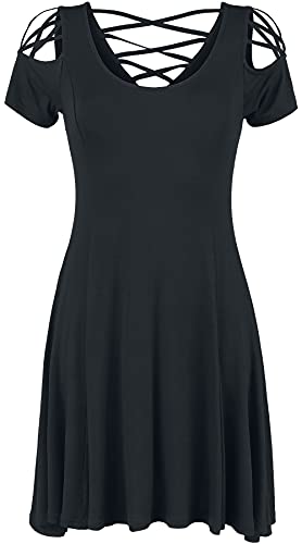 Black Premium by EMP Damen schwarzes Kleid mit Schnürung M von Black Premium by EMP