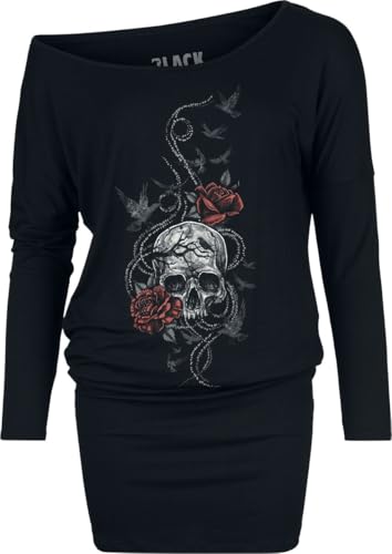 Black Premium by EMP Damen schwarzes Kleid mit großem Rosen Raben Totenkopf Frontprint L Black Premium by EMP Damen schwarzes Kleid mit großem Rosen Raben Totenkopf Frontprint L von Black Premium by EMP