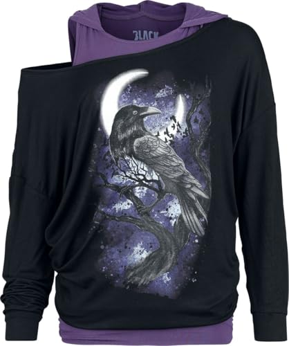 Black Premium by EMP Damen schwarzes Langarmshirt 2-in-1-Double-Layer-Look L von Black Premium by EMP