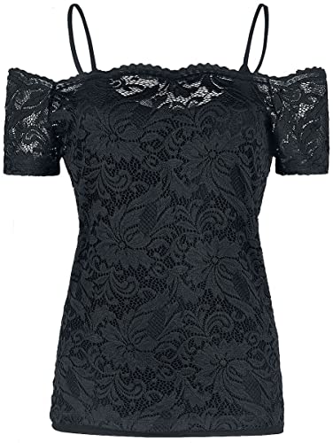 Black Premium by EMP Damen schwarzes T-Shirt aus Spitze XXL von Black Premium by EMP