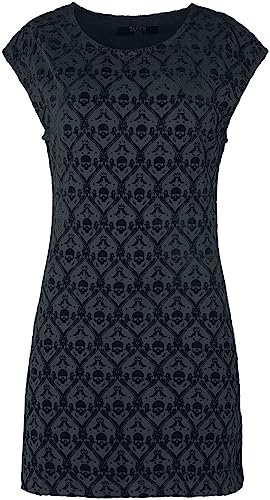 Black Premium by EMP Damen schwarzes kurzes Kleid mit Flockdruck M von Black Premium by EMP