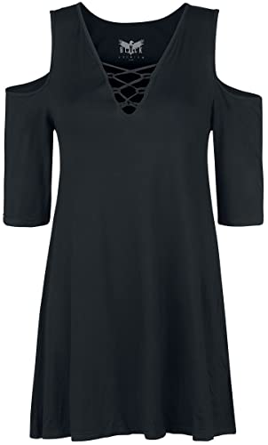 Black Premium by EMP Damen schwarzes langes Langarmshirt mit Schnürung 3XL von Black Premium by EMP