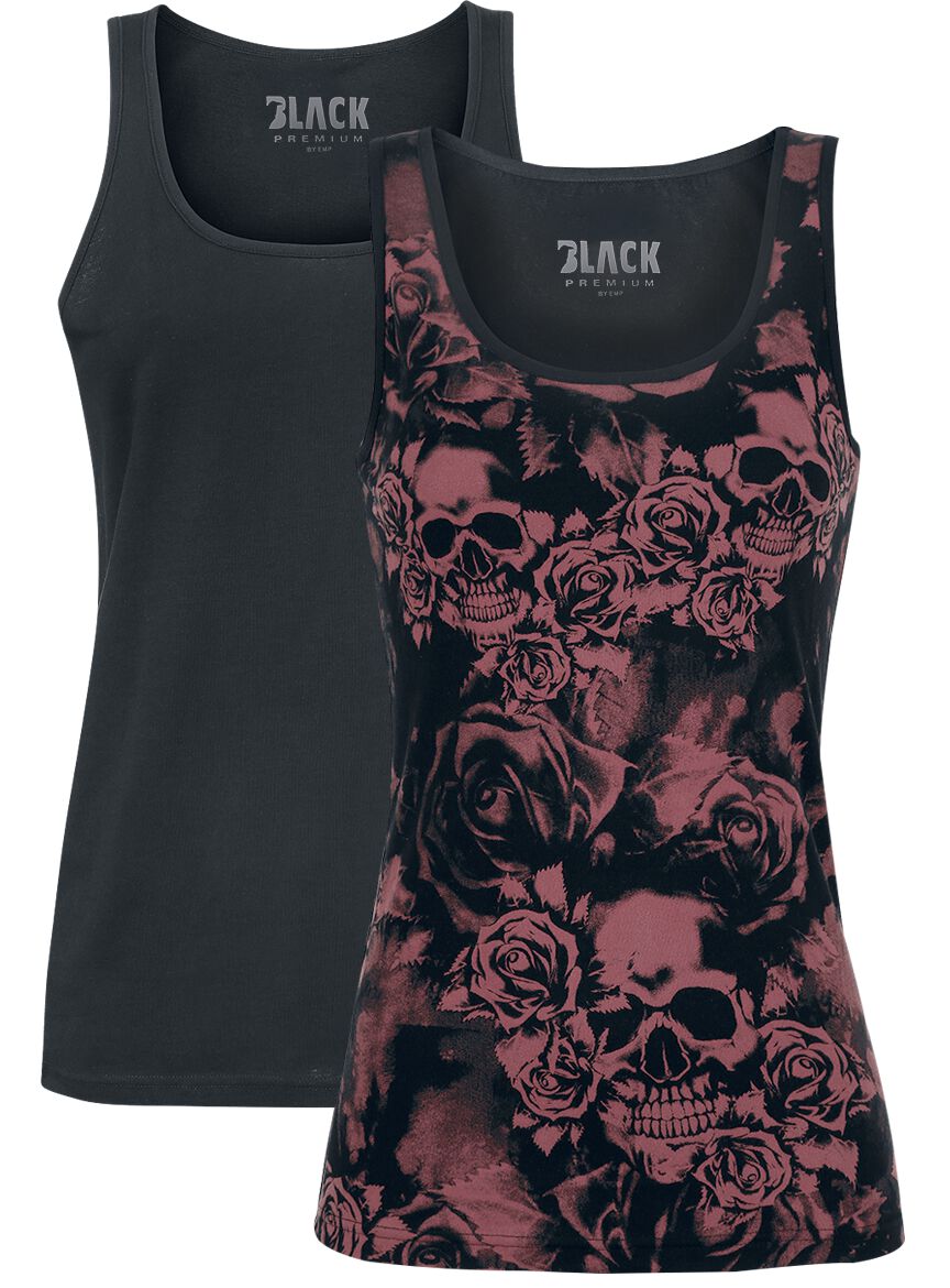 Black Premium by EMP Doppelpack Tops Top schwarz in 3XL von Black Premium by EMP