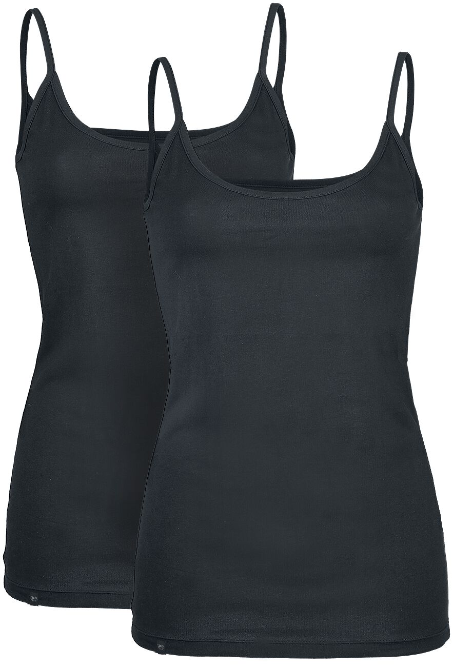 Black Premium by EMP Doppelpack Tops mit Rundhalsausschnitt Top schwarz in 5XL von Black Premium by EMP