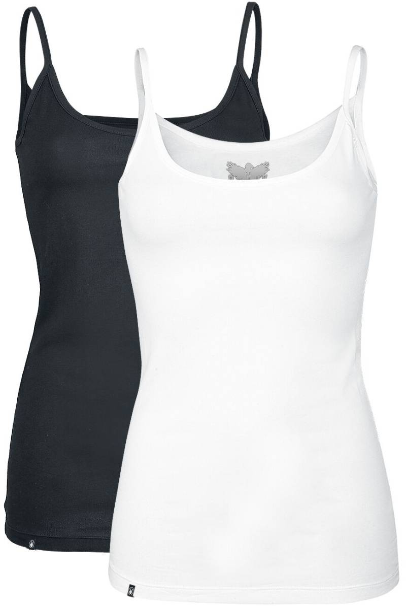 Black Premium by EMP Doppelpack Tops mit dünnen Trägern Top schwarz weiß in M von Black Premium by EMP