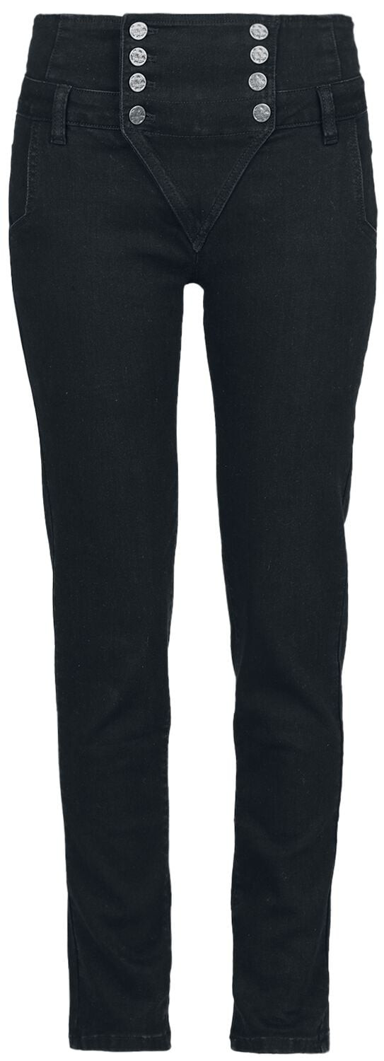 Black Premium by EMP Double Button Placket Jeans Stoffhose schwarz in W27L32 von Black Premium by EMP