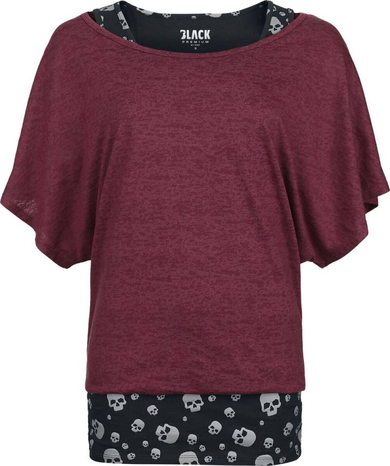 Black Premium by EMP Double Pack T-Shirt and Top T-Shirt schwarz bordeaux in XXL von Black Premium by EMP