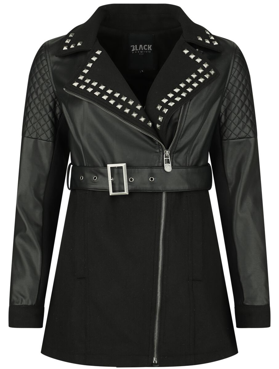 Black Premium by EMP Faux Leather Jacket Übergangsjacke schwarz in M von Black Premium by EMP