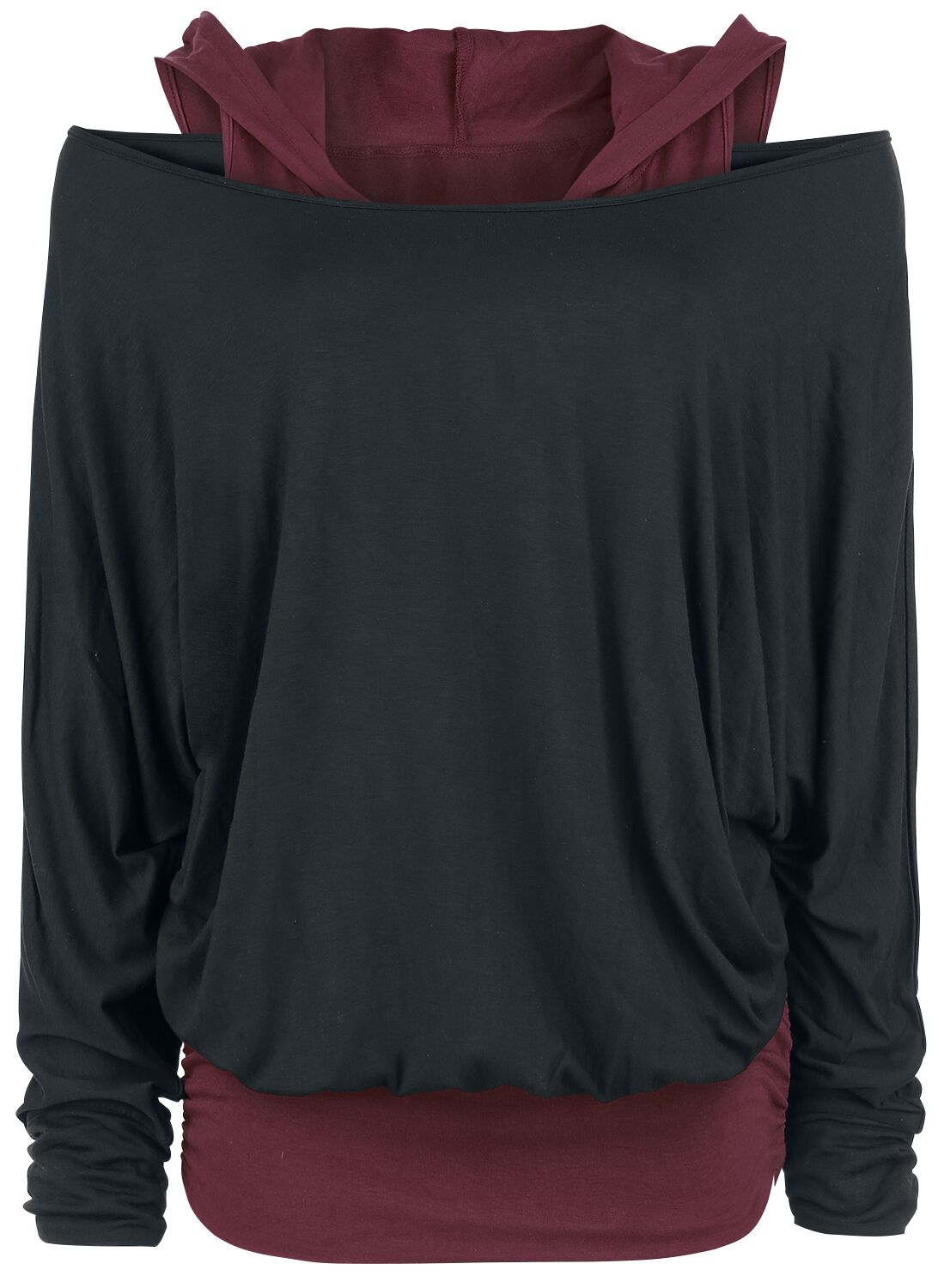 Black Premium by EMP Get Loose Langarmshirt schwarz bordeaux in XL von Black Premium by EMP