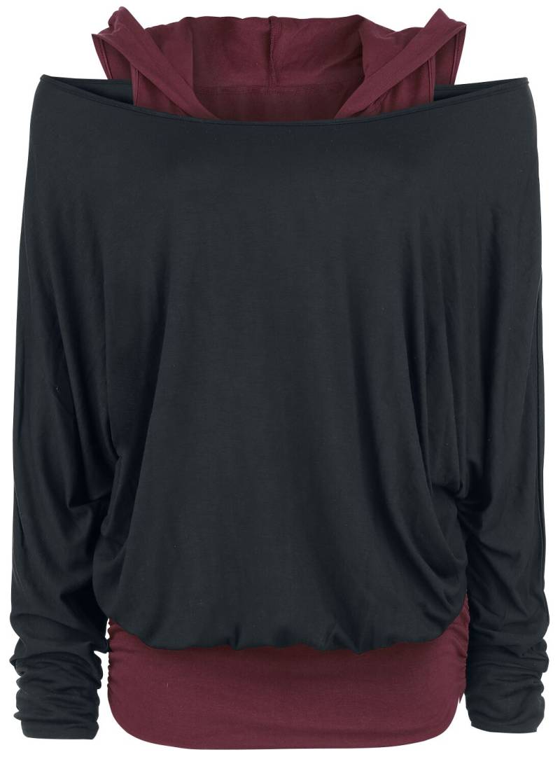 Black Premium by EMP Get Loose Langarmshirt schwarz bordeaux in XXL von Black Premium by EMP
