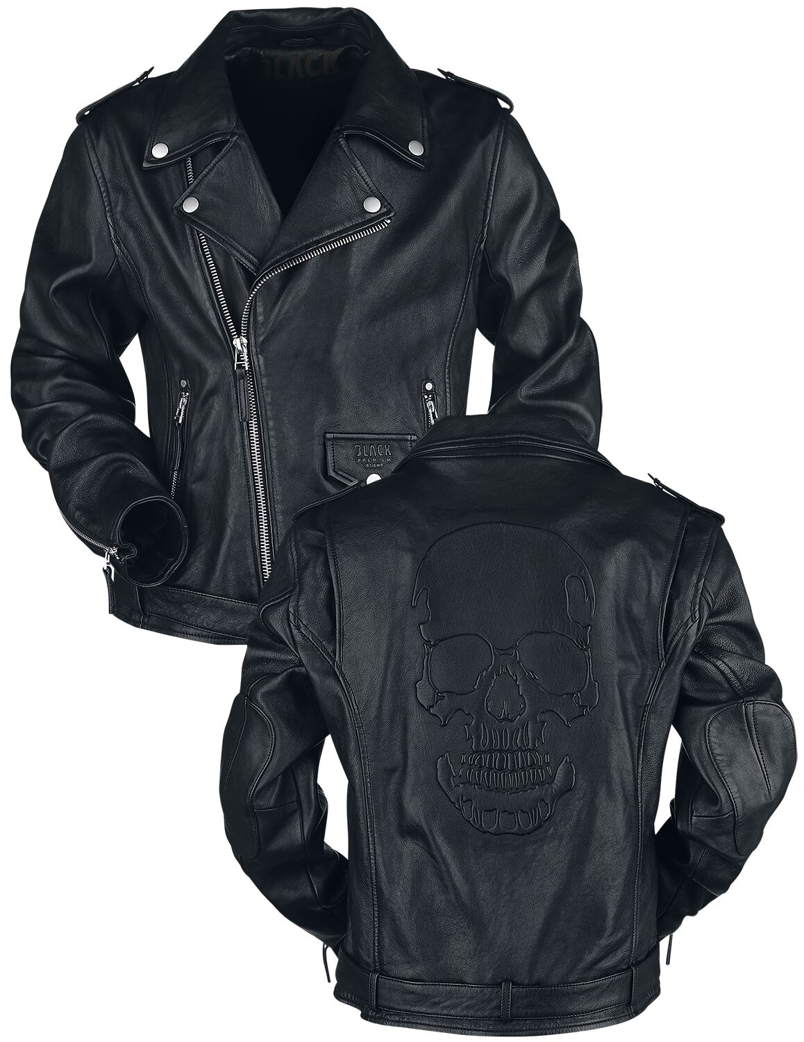 Black Premium by EMP - Gothic Lederjacke - The Road Crew - XL bis XXL - für Männer - Größe XL - schwarz von Black Premium by EMP