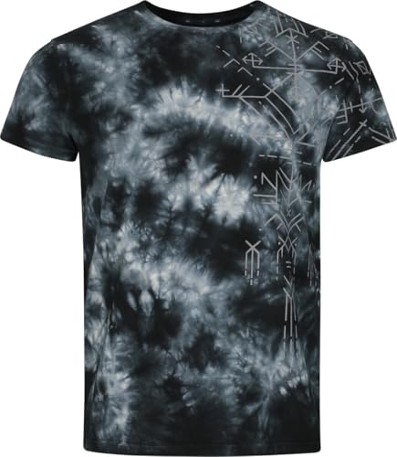 Black Premium by EMP Herren blau/schwarzes Batik T-Shirt mit Print M von Black Premium by EMP
