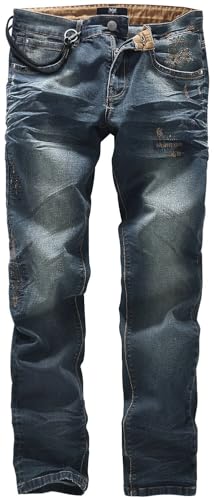 Black Premium by EMP Herren Blaue Jeans mit Kordel-Detail W33L34 von Black Premium by EMP