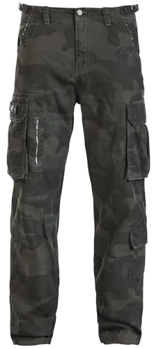 Black Premium by EMP Herren Camouflage Cargohose Army Vintage Trousers mit DREI aufgesetzten Seitentaschen XL von Black Premium by EMP