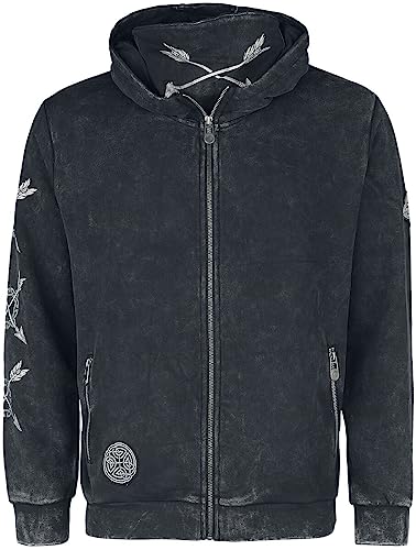 Black Premium by EMP Herren schwarze Kapuzenjacke mit abnehmbarer Maske XXL von Black Premium by EMP