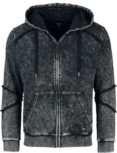 Black Premium by EMP Herren Schwarze Kapuzenjacke im Used-Look M von Black Premium by EMP