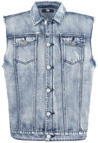 Black Premium by EMP Herren ärmellose Jeansweste mit Hemdkragen 3XL von Black Premium by EMP