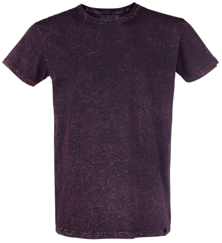 Black Premium by EMP Herren dunkelrotes Basic T-Shirt in individueller Waschung XXL von Black Premium by EMP