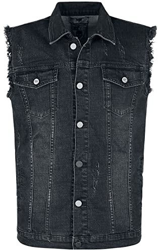Black Premium by EMP Herren graue Jeans-Weste im Used-Look 5XL von Black Premium by EMP