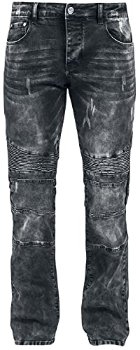 Black Premium by EMP Herren graue Jeans im Biker-Look W31L32 von Black Premium by EMP