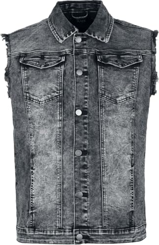 Black Premium by EMP Herren graue Jeansweste mit Destroyed-Effekten - ärmellos M von Black Premium by EMP