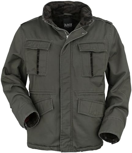 Black Premium by EMP Herren oliv-grüne Winterjacke mit versteckter Kapuze M von Black Premium by EMP