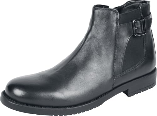 Black Premium by EMP Herren Schwarze Bikerboots mit Verstellbarer Schnalle EU44 von Black Premium by EMP