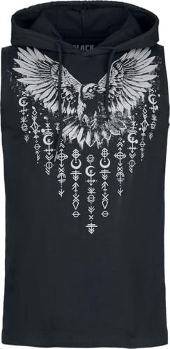 Black Premium by EMP Herren schwarzes Tank Top mit Kapuze und fixierten Zugbändern L von Black Premium by EMP