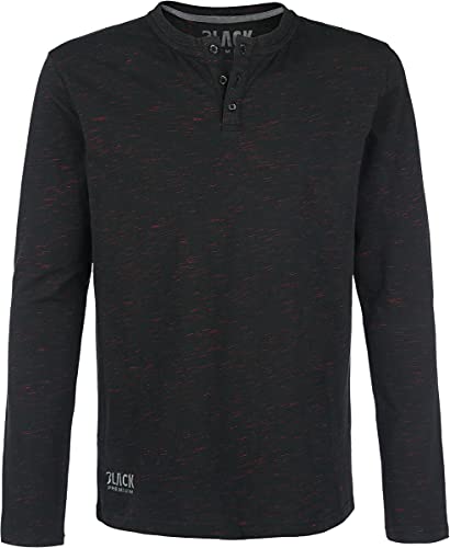 Black Premium by EMP Herren schwarz-rotes Basic Langarmshirt 3XL von Black Premium by EMP