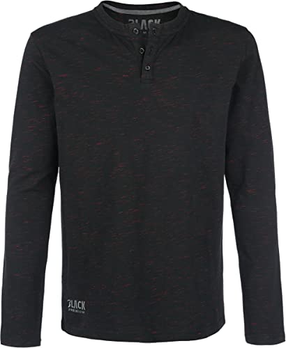 Black Premium by EMP Herren schwarz-rotes Basic Langarmshirt S von Black Premium by EMP