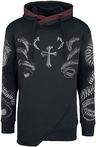 Black Premium by EMP Herren schwarzer Pullover mit Schlangen und Kreuzen XXL von Black Premium by EMP