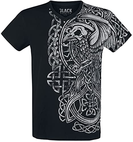 Black Premium by EMP Herren schwarzes T-Shirt mit Print 4XL von Black Premium by EMP