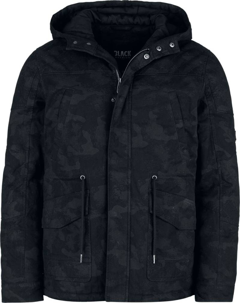 Black Premium by EMP - Camouflage/Flecktarn Winterjacke - Black on Black - S bis XXL - für Männer - Größe XXL - schwarz von Black Premium by EMP