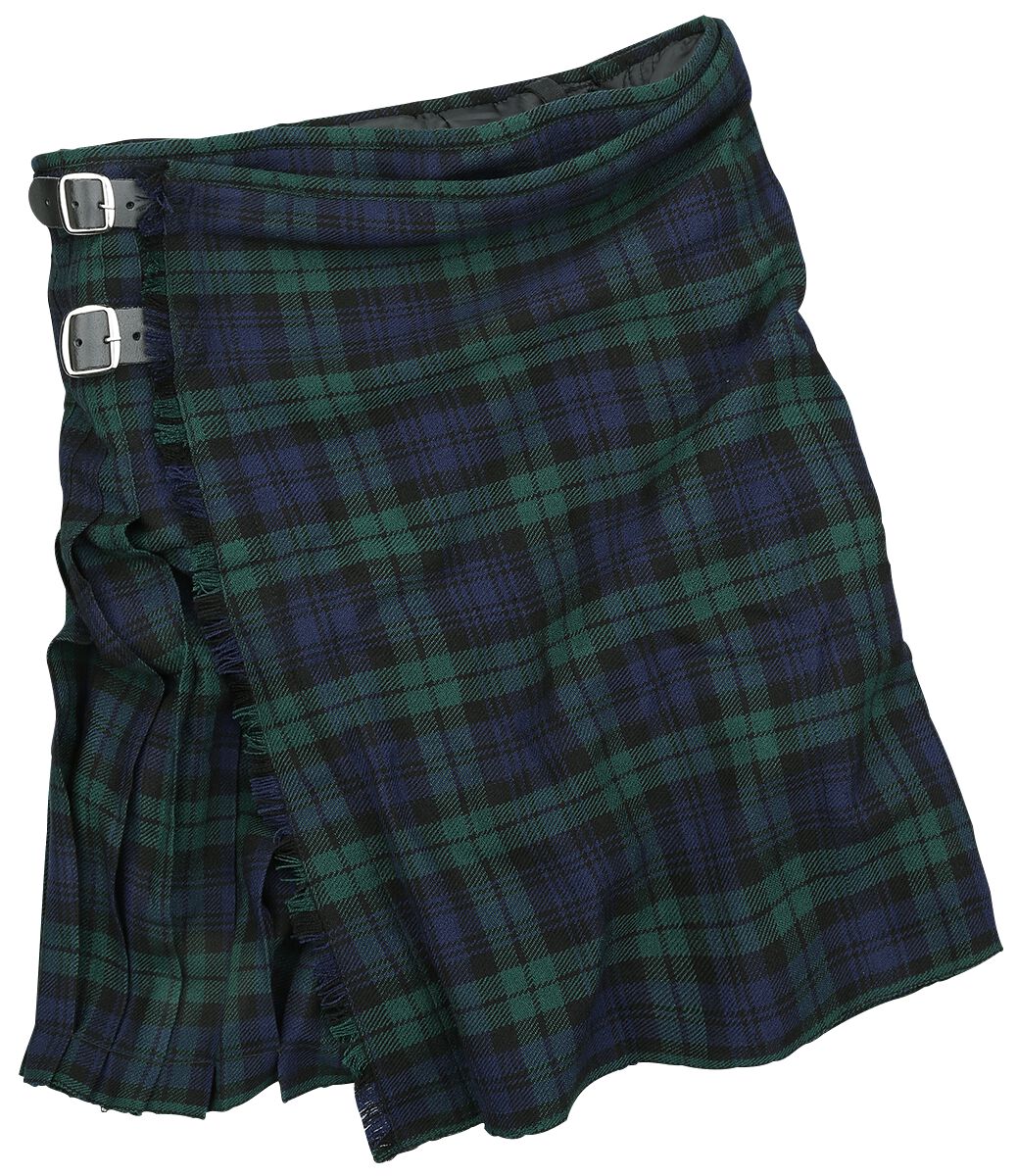 Black Premium by EMP Kilt Mittellanger Rock grün blau in M von Black Premium by EMP