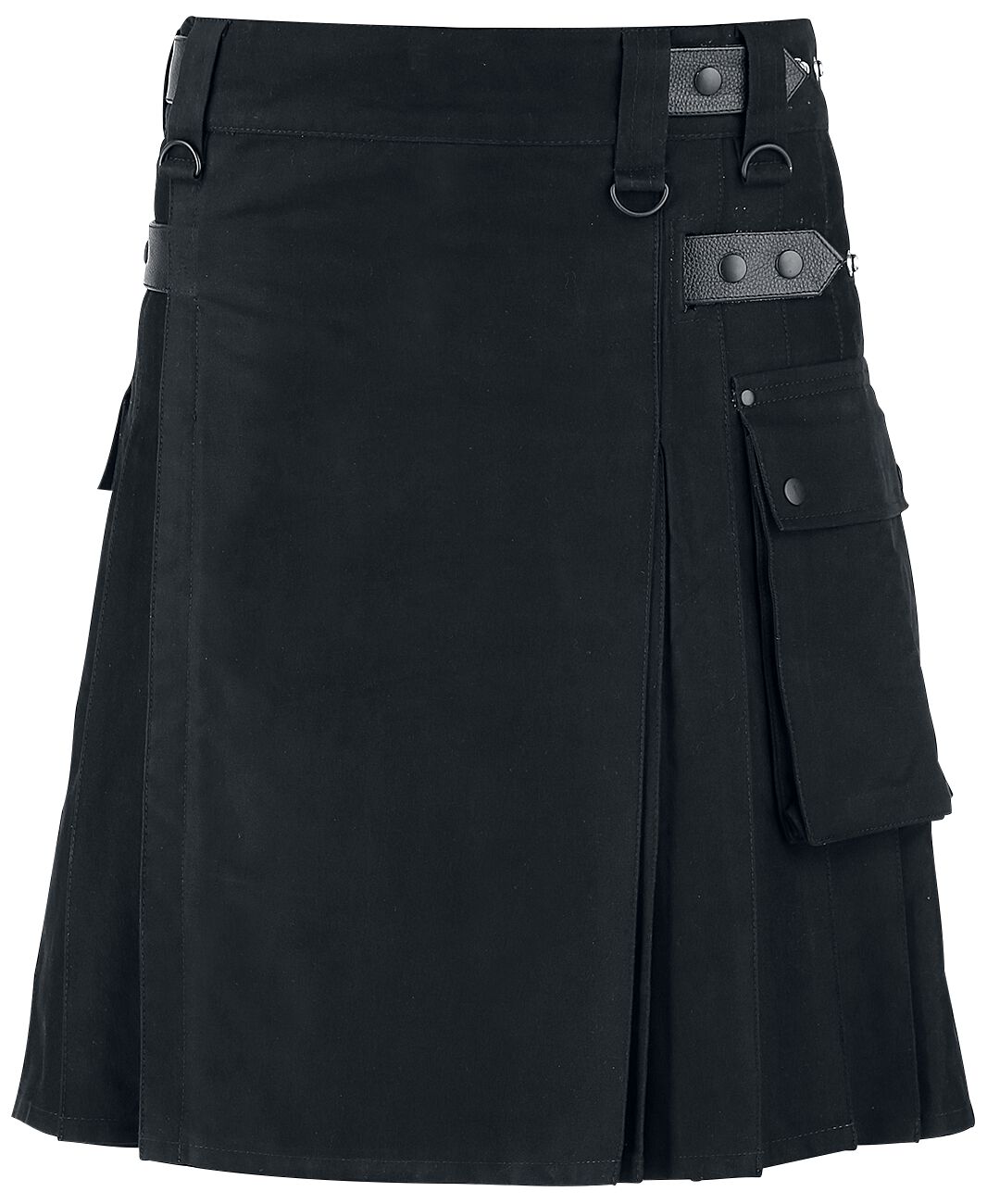 Black Premium by EMP Kilt Mittellanger Rock schwarz in XL von Black Premium by EMP