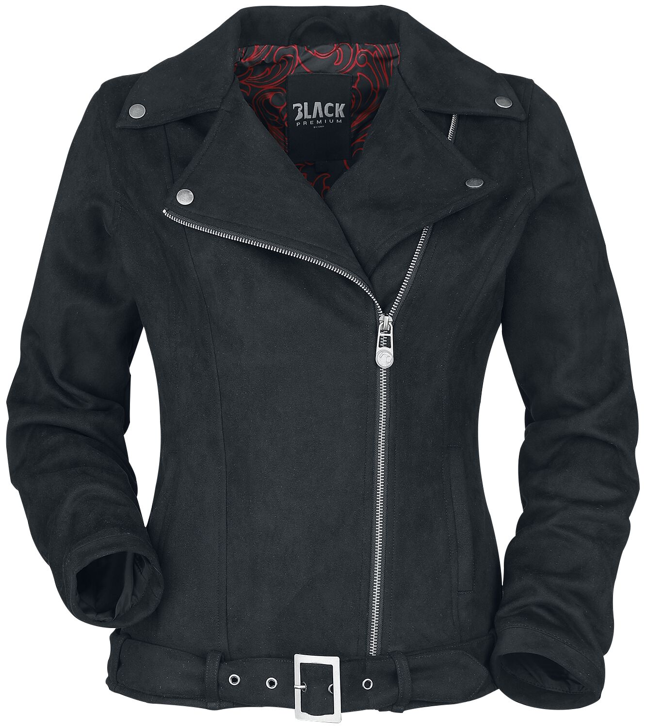 Black Premium by EMP Kunstlederjacke - Faux suede leather jacket - XS bis XXL - für Damen - Größe L - schwarz von Black Premium by EMP