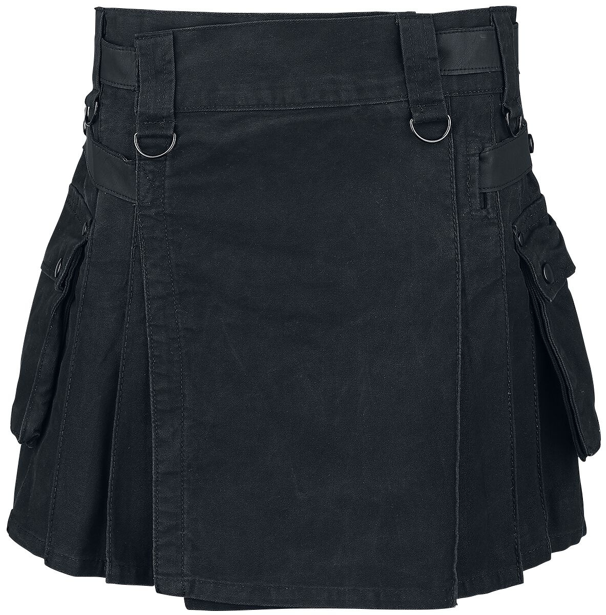 Black Premium by EMP Kurzer Rock - Kilt - XS bis XXL - für Damen - Größe L - schwarz von Black Premium by EMP