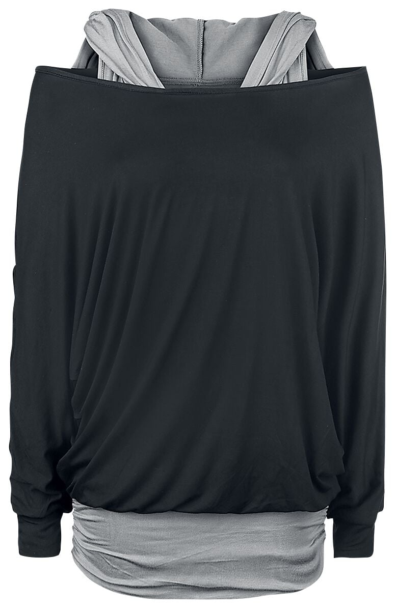 Black Premium by EMP Langarmshirt - Get Loose - S bis 5XL - für Damen - Größe XXL - schwarz/grau von Black Premium by EMP
