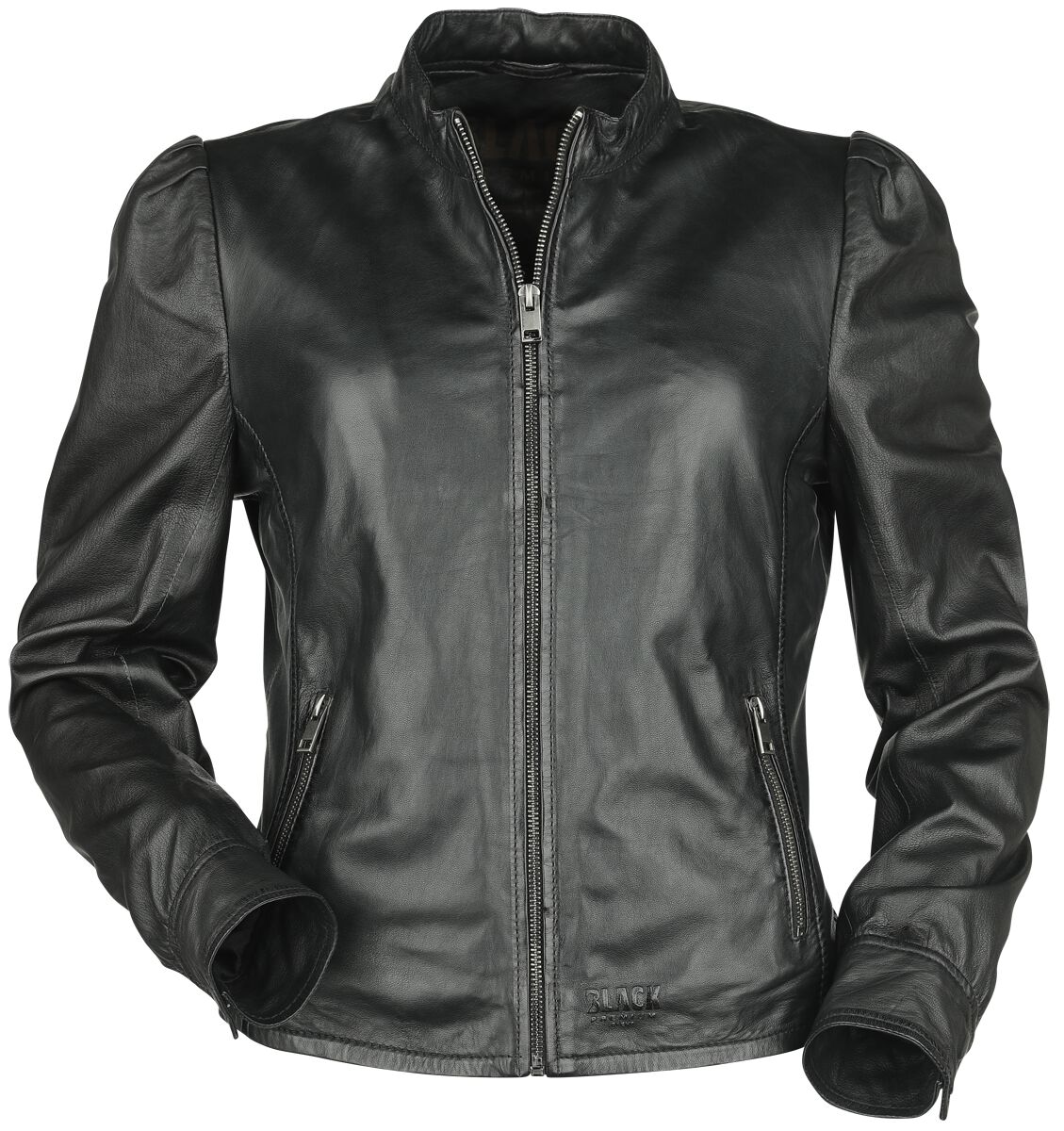 Black Premium by EMP Lederjacke - Puff Sleeve Leather Jacket - S bis XXL - für Damen - Größe L - schwarz von Black Premium by EMP