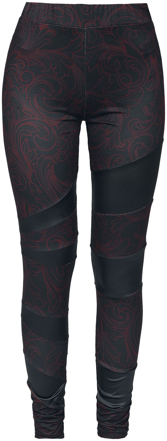 Black Premium by EMP Leggings - Built For Comfort - S bis XXL - für Damen - Größe L - schwarz/rot von Black Premium by EMP