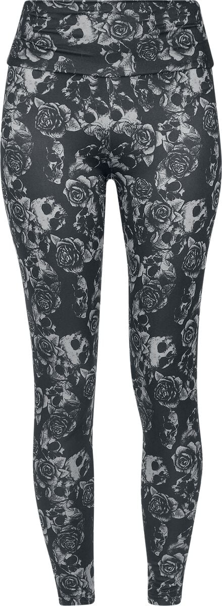 Black Premium by EMP Skull & Roses Leggings schwarz in XXL von Black Premium by EMP