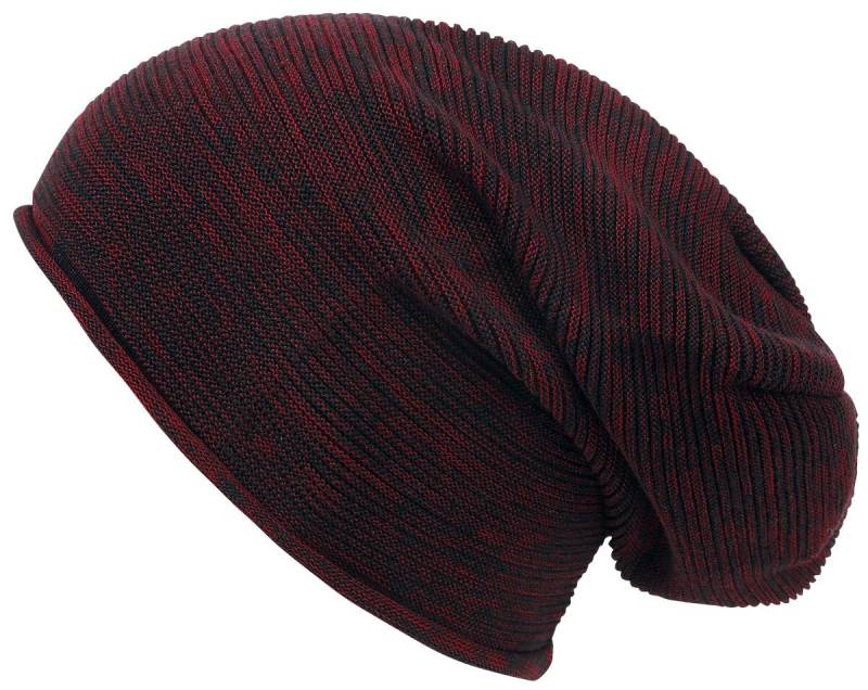 Black Premium by EMP Light Beanie Mütze schwarz bordeaux von Black Premium by EMP