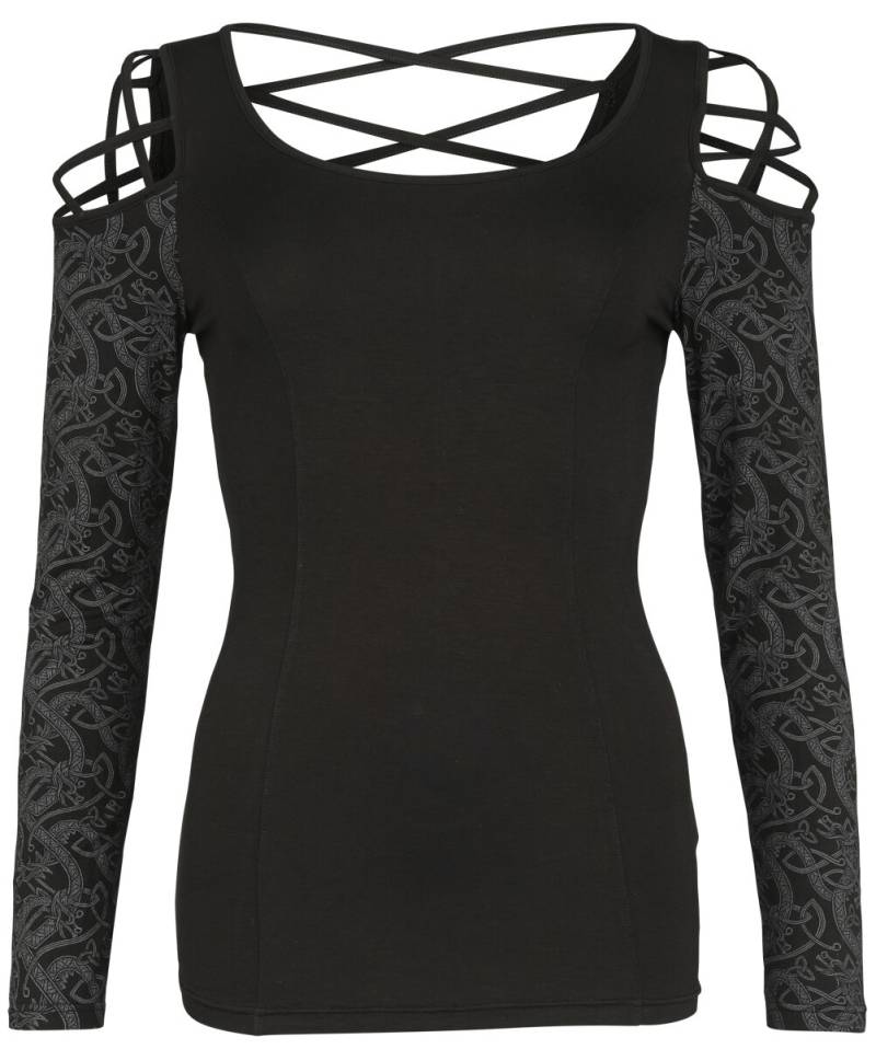 Black Premium by EMP Longsleeve with Cold-Shoulder Detail Langarmshirt schwarz in M von Black Premium by EMP