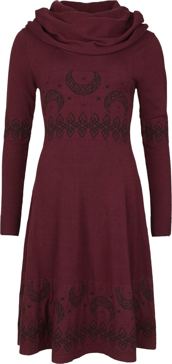 Black Premium by EMP  Mittellanges Kleid bordeaux in L von Black Premium by EMP