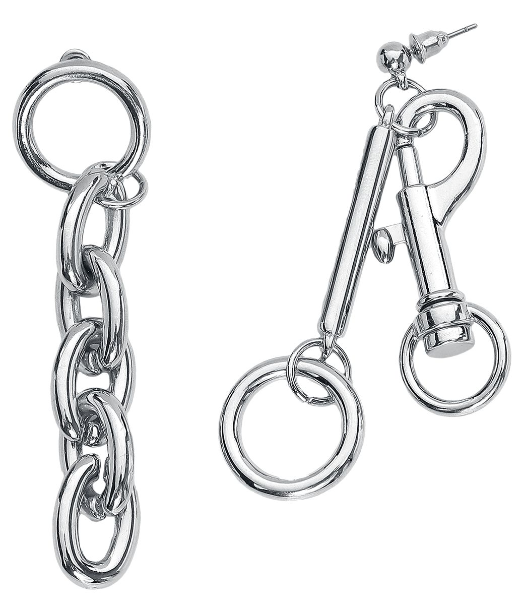 Black Premium by EMP Ohrring - Carabiner Chain - für Damen - silberfarben von Black Premium by EMP