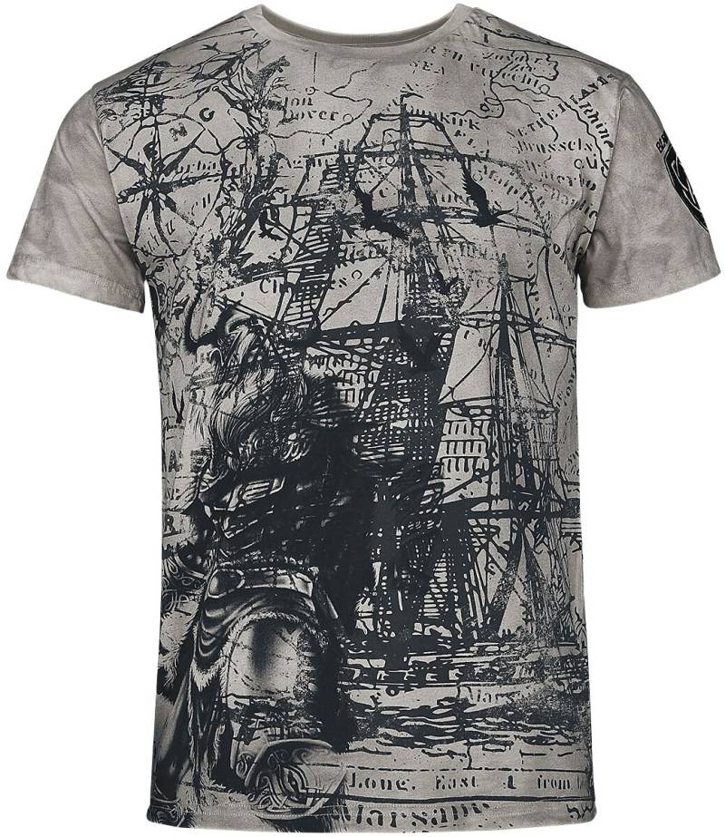 Black Premium by EMP Rebel Soul T-Shirt grau in 4XL von Black Premium by EMP
