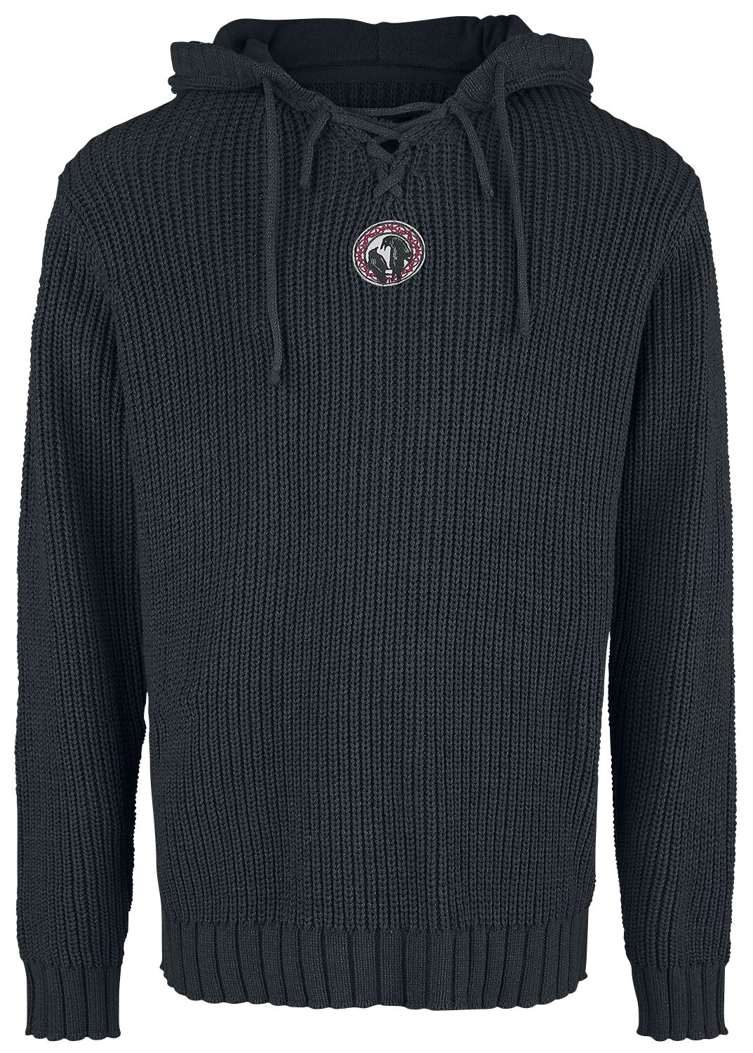 Black Premium by EMP Schwarzer Kapuzenpullover mit Schnürung Kapuzenpullover schwarz in M von Black Premium by EMP