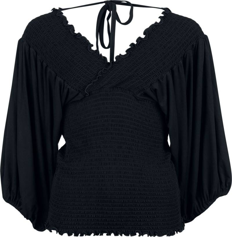 Black Premium by EMP Smocked Top Langarmshirt schwarz in XXL von Black Premium by EMP