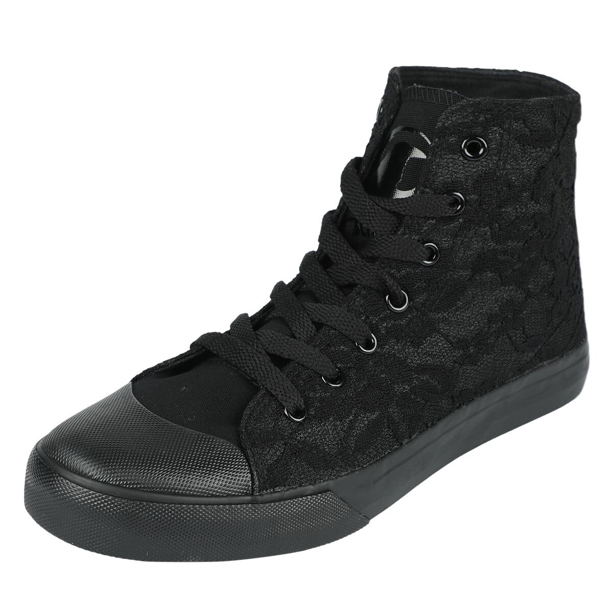 Black Premium by EMP Sneaker high - Sneaker With Allover Lace - EU37 bis EU41 - für Damen - Größe EU37 - schwarz von Black Premium by EMP